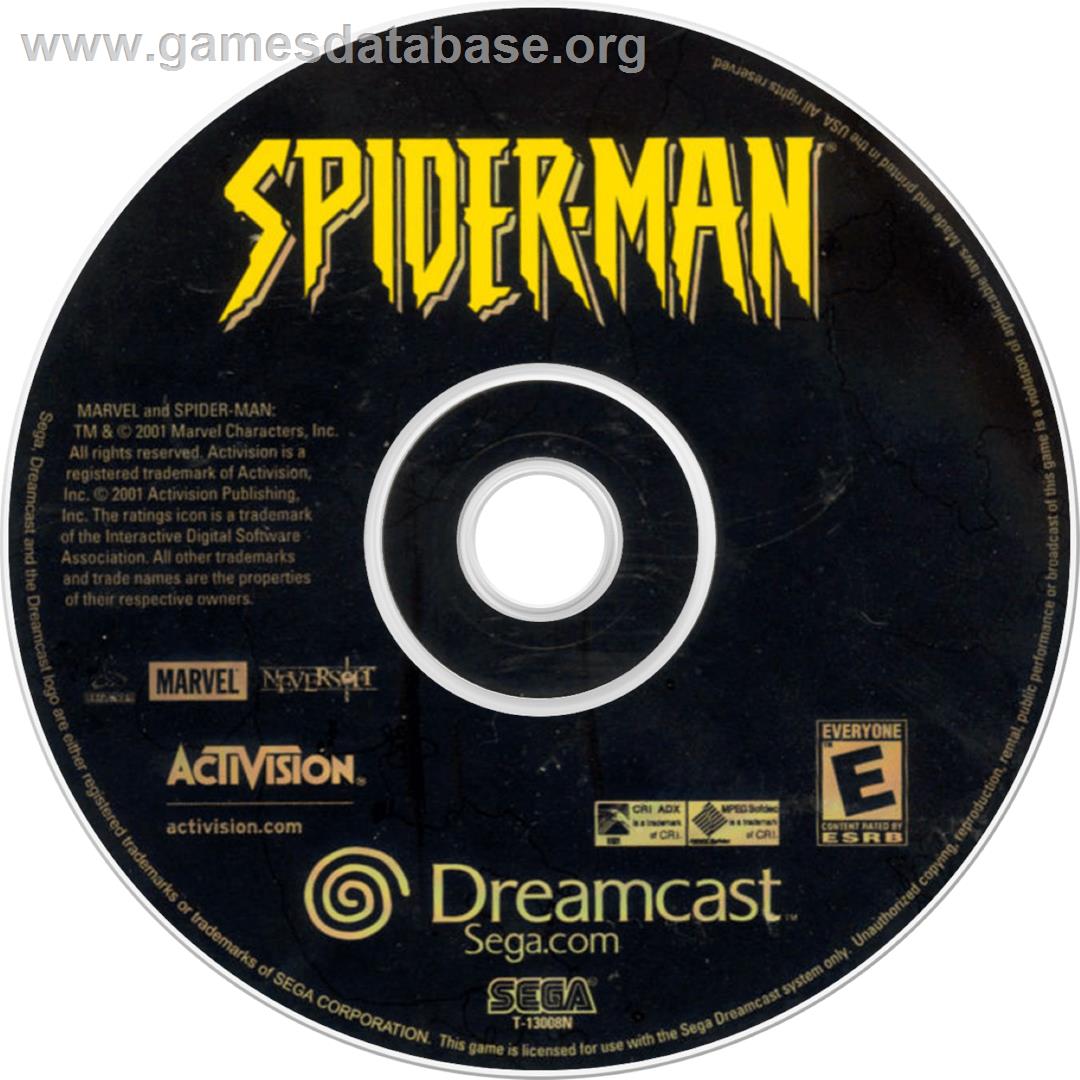 Spider-Man - Sega Dreamcast - Artwork - Cartridge