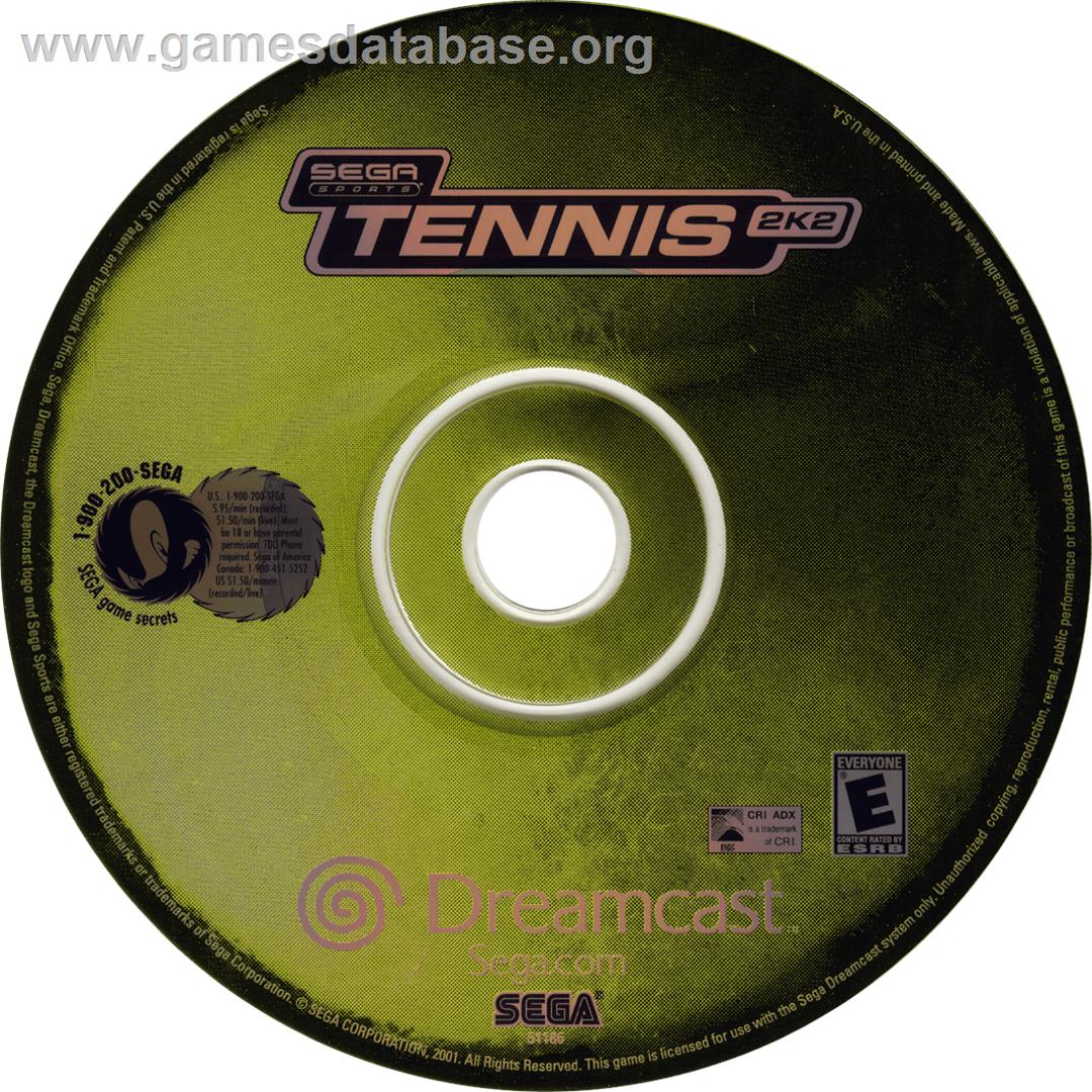 Tennis 2K2 - Sega Dreamcast - Artwork - Cartridge