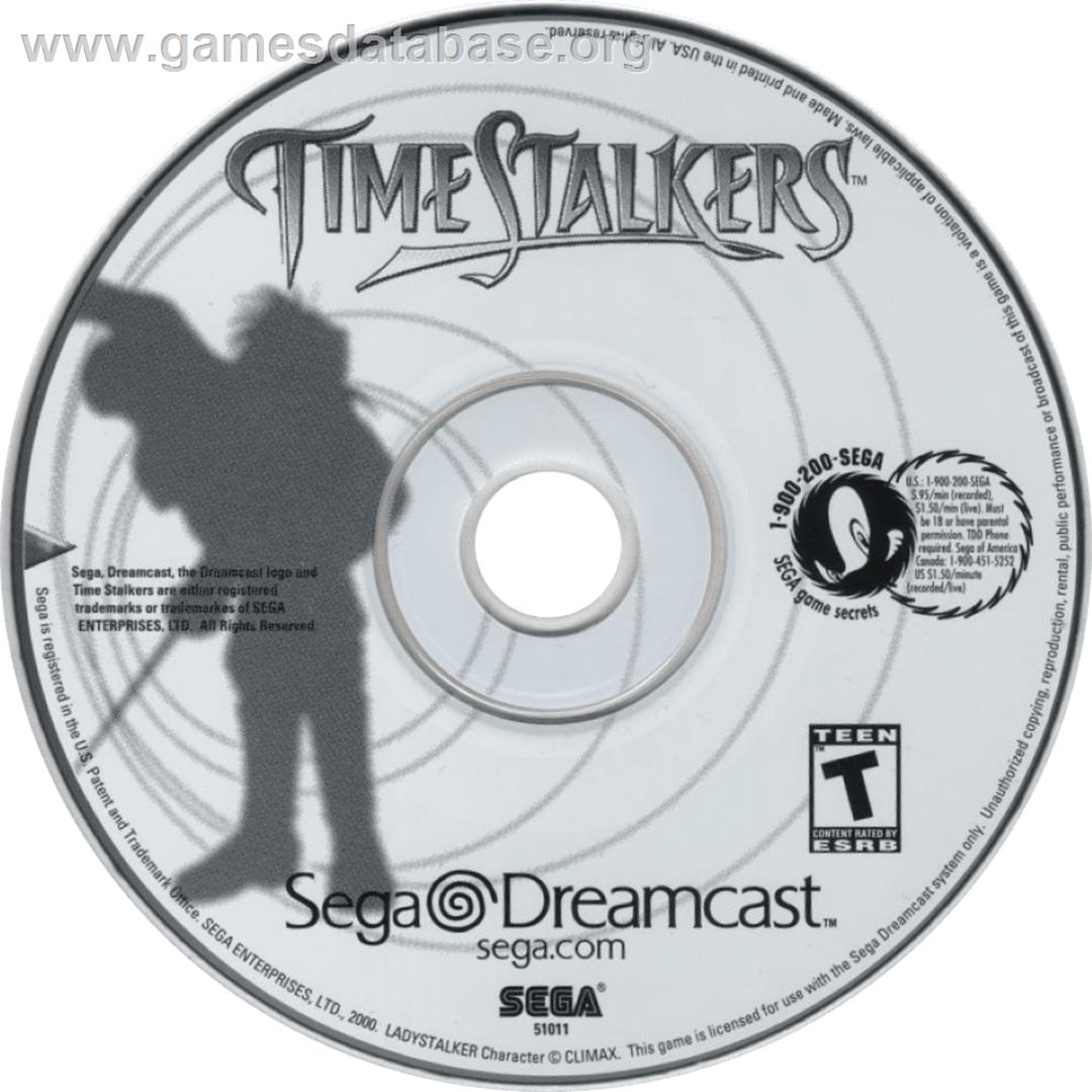 Time Stalkers - Sega Dreamcast - Artwork - Cartridge
