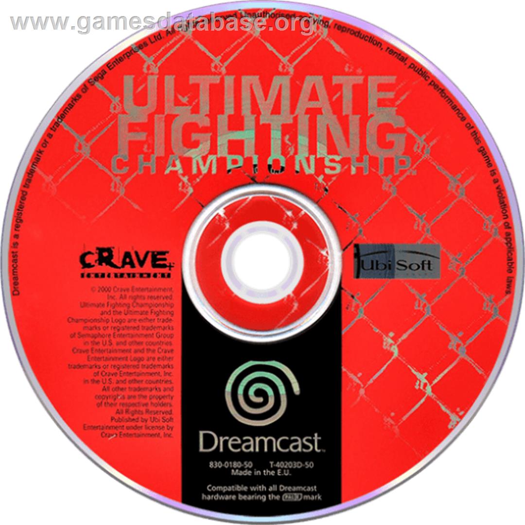 Ultimate Fighting Championship - Sega Dreamcast - Artwork - Cartridge