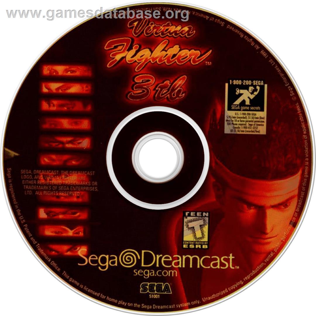 Virtua Fighter 3 - Sega Dreamcast - Artwork - Cartridge