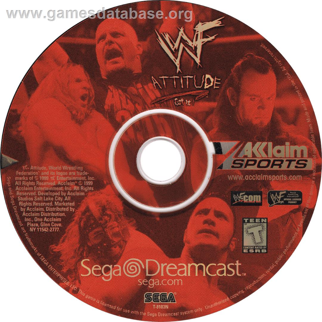 WWF Attitude - Sega Dreamcast - Artwork - Cartridge