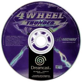 Artwork on the Disc for 4 Wheel Thunder on the Sega Dreamcast.