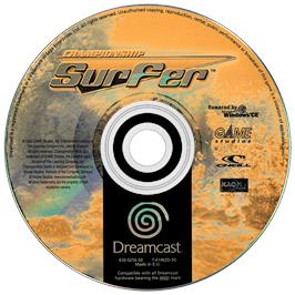 Artwork on the Disc for Championship Surfer on the Sega Dreamcast.