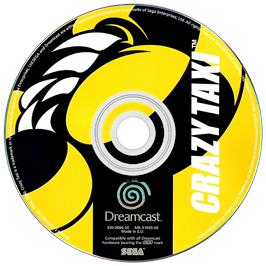 Artwork on the Disc for Crazy Taxi on the Sega Dreamcast.