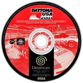 Artwork on the Disc for Daytona USA 2001 on the Sega Dreamcast.