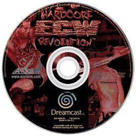 Artwork on the Disc for ECW Hardcore Revolution on the Sega Dreamcast.