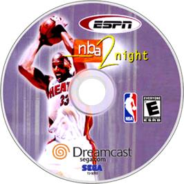 Artwork on the Disc for ESPN NBA 2Night on the Sega Dreamcast.
