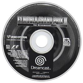 Artwork on the Disc for F1 World Grand Prix 2 on the Sega Dreamcast.