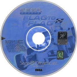 Artwork on the Disc for Flag to Flag on the Sega Dreamcast.