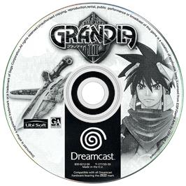 Artwork on the Disc for Grandia 2 on the Sega Dreamcast.