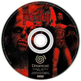 Artwork on the Disc for House of the Dead 2 on the Sega Dreamcast.