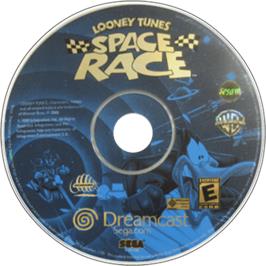 Artwork on the Disc for Looney Tunes Space Race on the Sega Dreamcast.