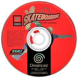 Artwork on the Disc for MTV Sports: Skateboarding Featuring Andy Macdonald on the Sega Dreamcast.