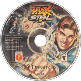 Artwork on the Disc for Max Steel: Covert Missions on the Sega Dreamcast.
