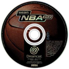 Artwork on the Disc for NBA 2K2 on the Sega Dreamcast.