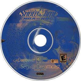 Artwork on the Disc for NBA Showtime: NBA on NBC on the Sega Dreamcast.