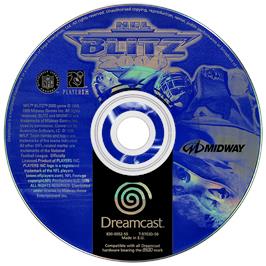 Artwork on the Disc for NFL Blitz 2000 on the Sega Dreamcast.