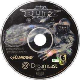 Artwork on the Disc for NFL Blitz 2001 on the Sega Dreamcast.