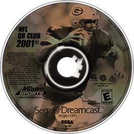 Artwork on the Disc for NFL Quarterback Club 2001 on the Sega Dreamcast.