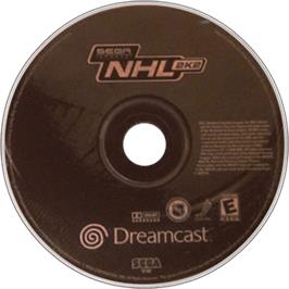 Artwork on the Disc for NHL 2K2 on the Sega Dreamcast.