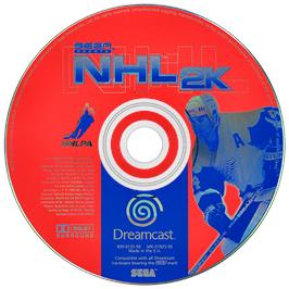 Artwork on the Disc for NHL 2K on the Sega Dreamcast.