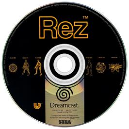 Artwork on the Disc for Rez on the Sega Dreamcast.
