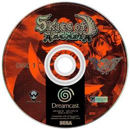 Artwork on the Disc for Skies of Arcadia on the Sega Dreamcast.