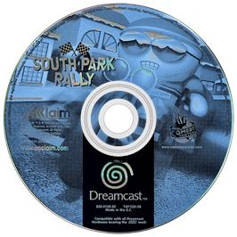 Artwork on the Disc for South Park Rally on the Sega Dreamcast.