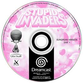 Artwork on the Disc for Stupid Invaders on the Sega Dreamcast.