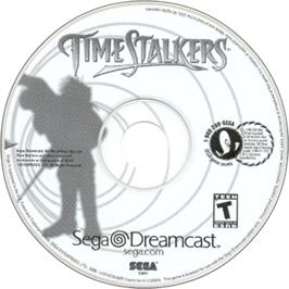 Artwork on the Disc for Time Stalkers on the Sega Dreamcast.