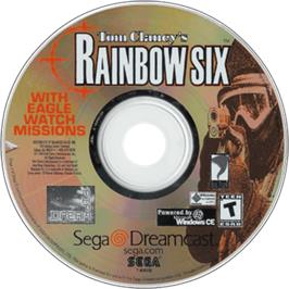 Artwork on the Disc for Tom Clancy's Rainbow Six: Rogue Spear on the Sega Dreamcast.