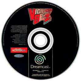 Artwork on the Disc for Vigilante 8: 2nd Offense on the Sega Dreamcast.