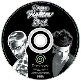 Artwork on the Disc for Virtua Fighter 3 on the Sega Dreamcast.