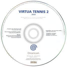 Artwork on the Disc for Virtua Tennis 2 on the Sega Dreamcast.