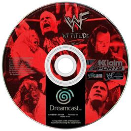Artwork on the Disc for WWF Attitude on the Sega Dreamcast.