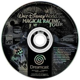 Artwork on the Disc for Walt Disney World Quest: Magical Racing Tour on the Sega Dreamcast.
