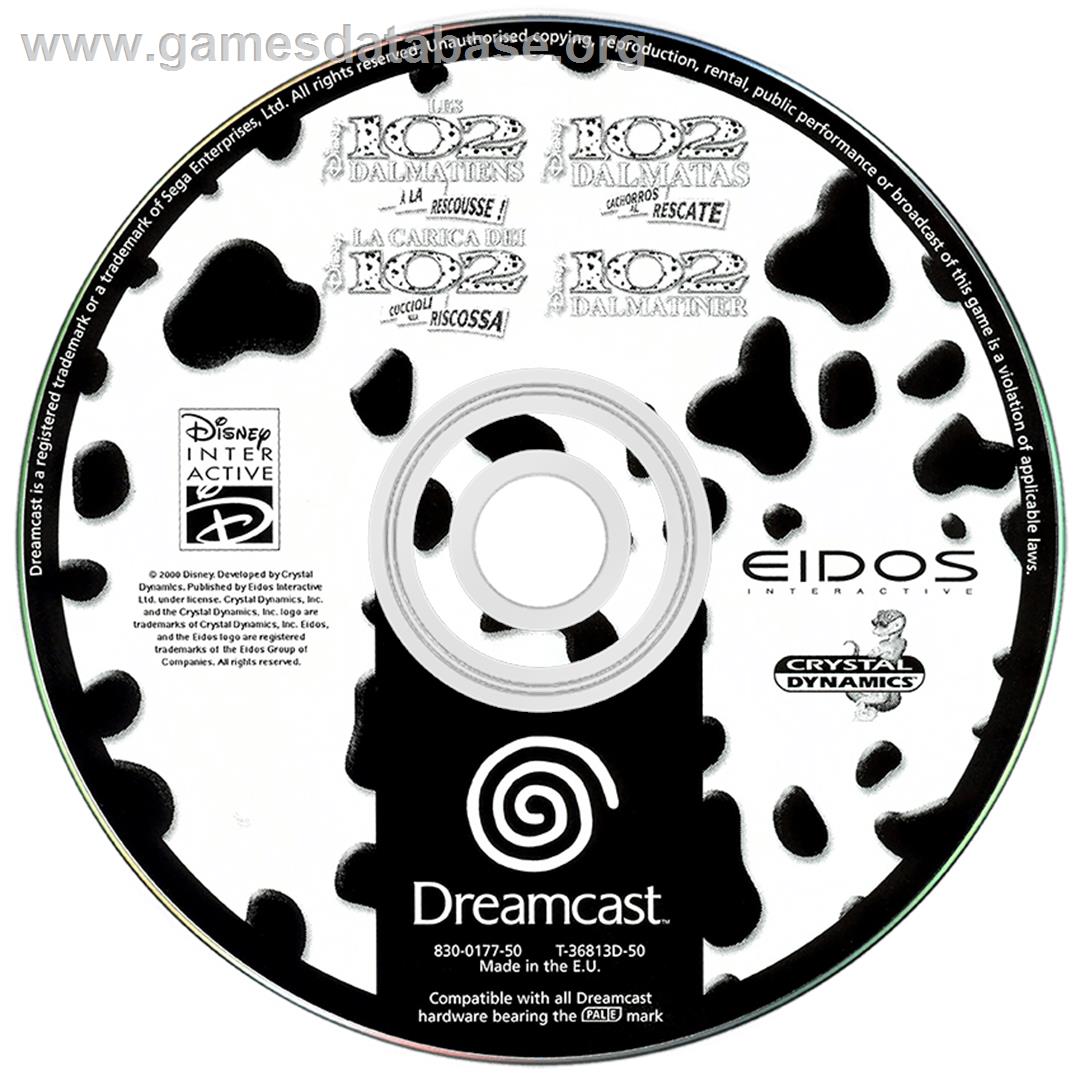 102 Dalmatians: Puppies to the Rescue - Sega Dreamcast - Artwork - Disc
