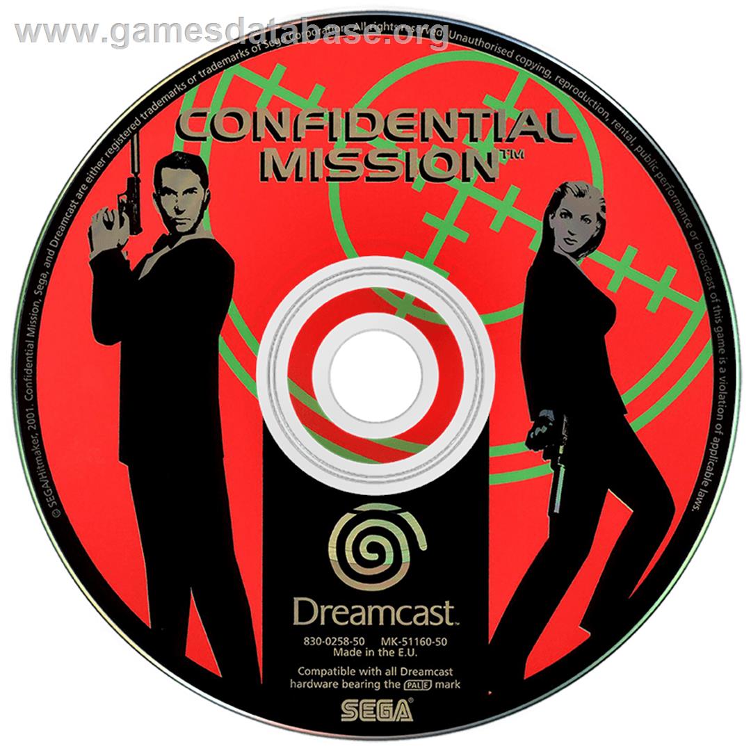 Confidential Mission - Sega Dreamcast - Artwork - Disc