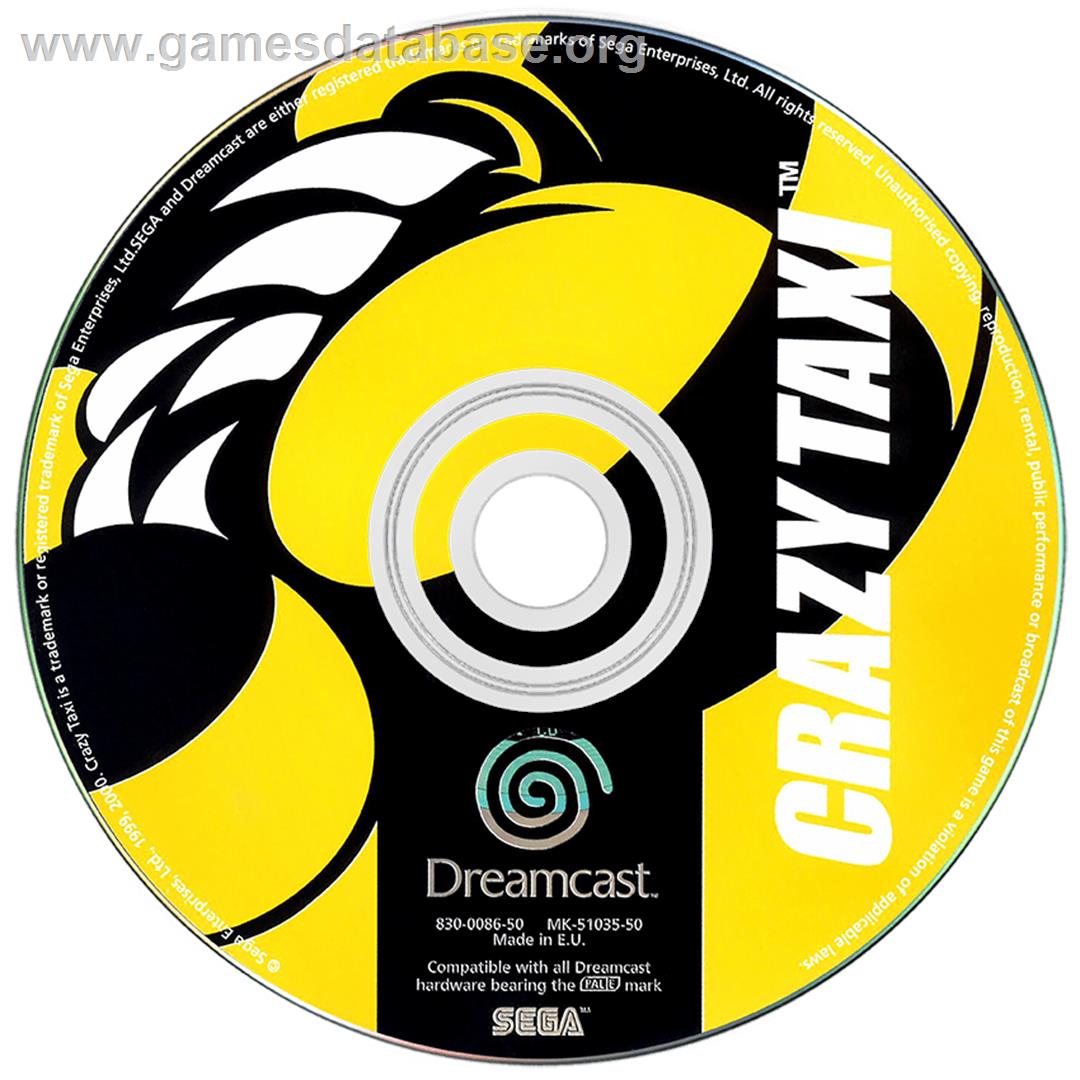 Crazy Taxi - Sega Dreamcast - Artwork - Disc