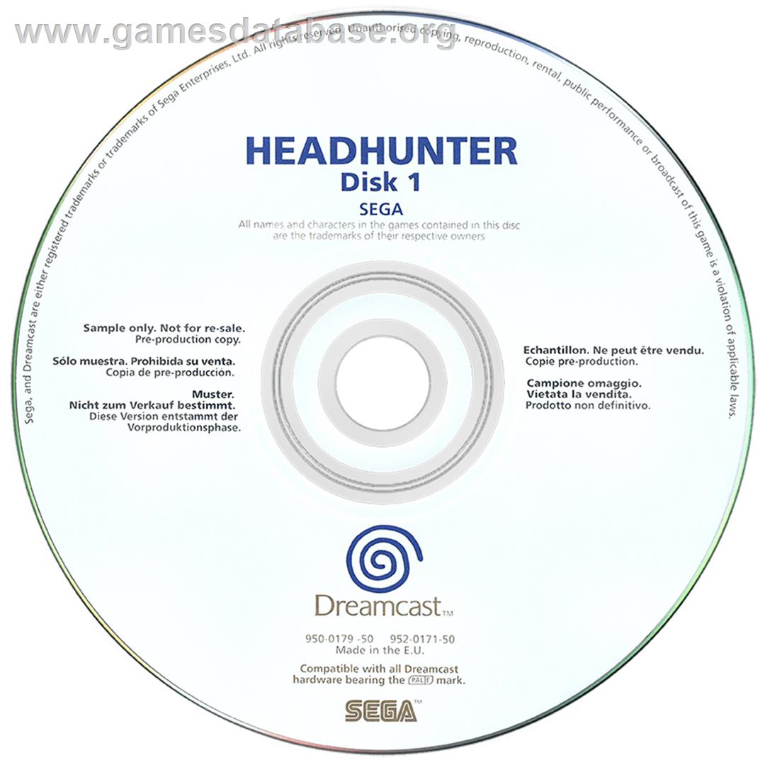 Headhunter - Sega Dreamcast - Artwork - Disc