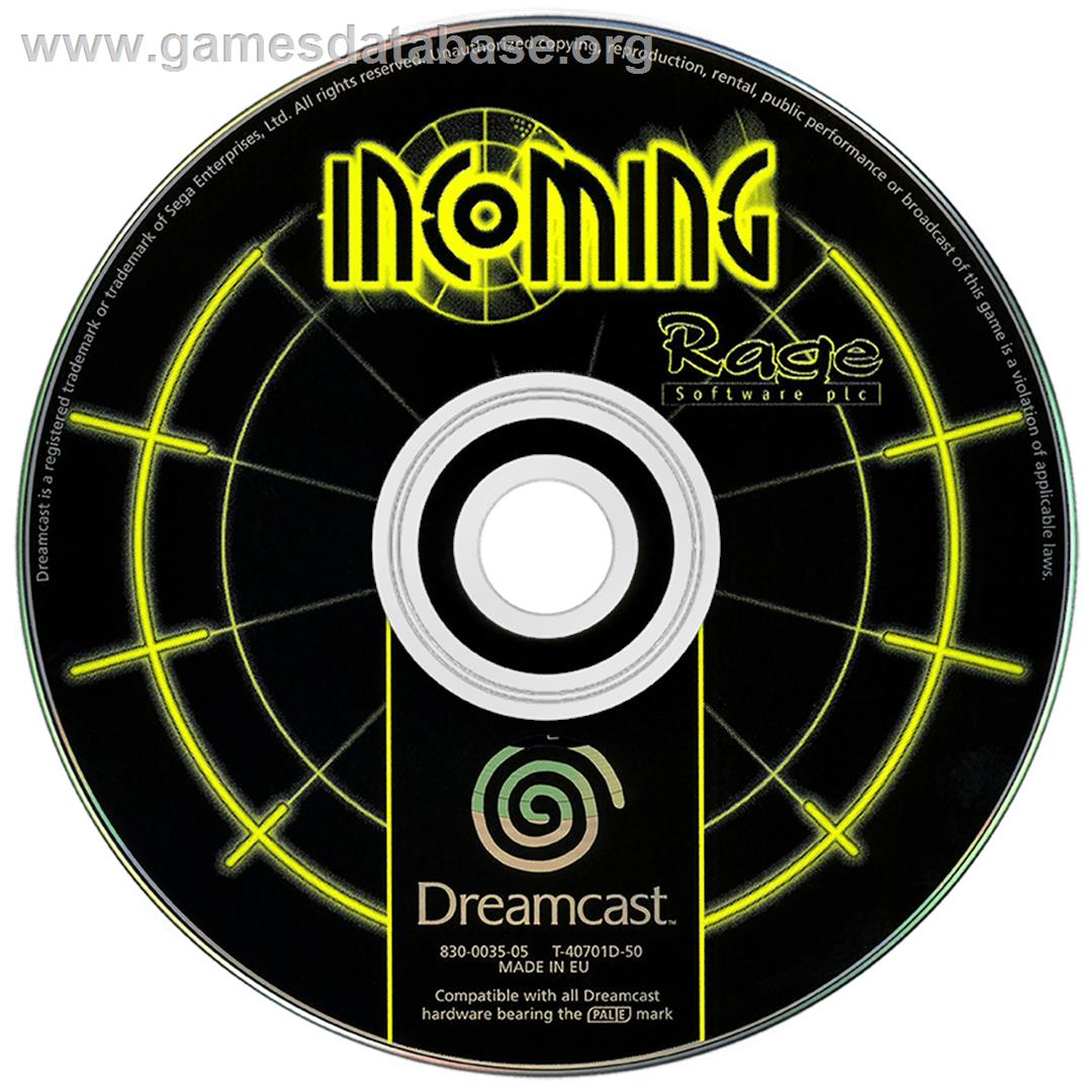 Incoming - Sega Dreamcast - Artwork - Disc