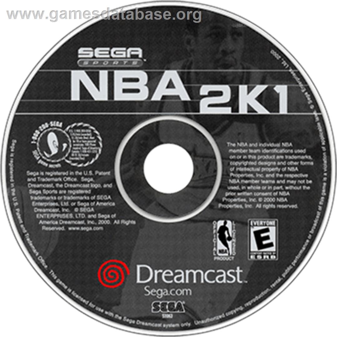 NBA 2K1 - Sega Dreamcast - Artwork - Disc