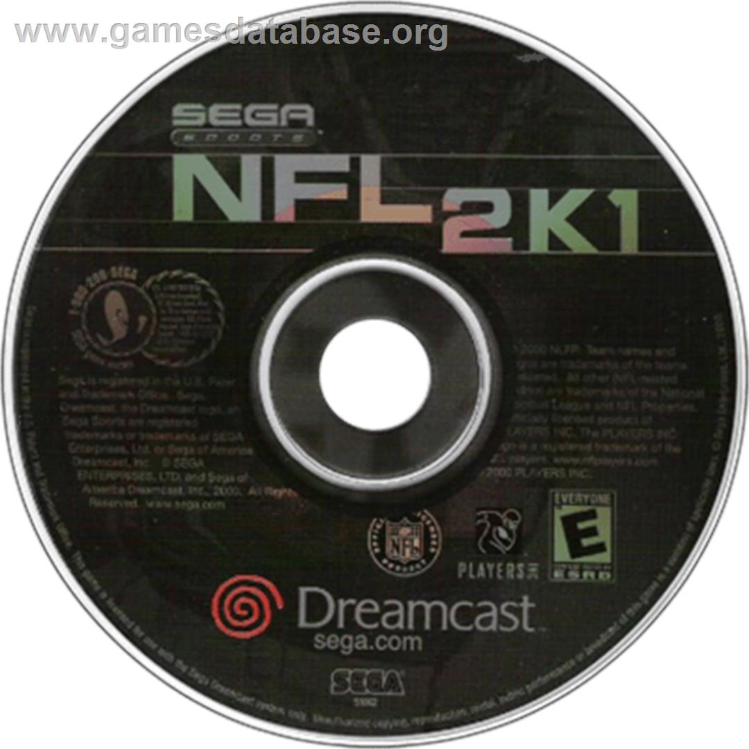 NFL 2K1 - Sega Dreamcast - Artwork - Disc
