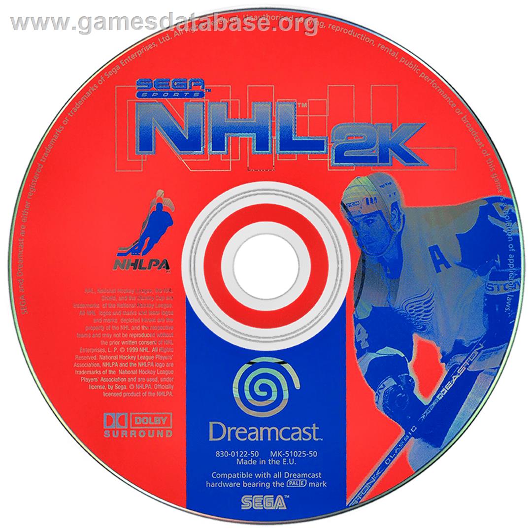 NHL 2K - Sega Dreamcast - Artwork - Disc