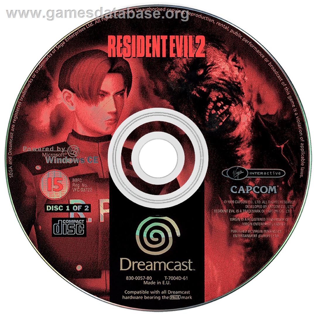 Resident Evil 2 - Sega Dreamcast - Artwork - Disc