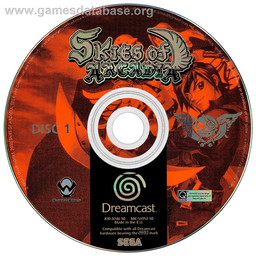 Skies of Arcadia - Sega Dreamcast - Artwork - Disc