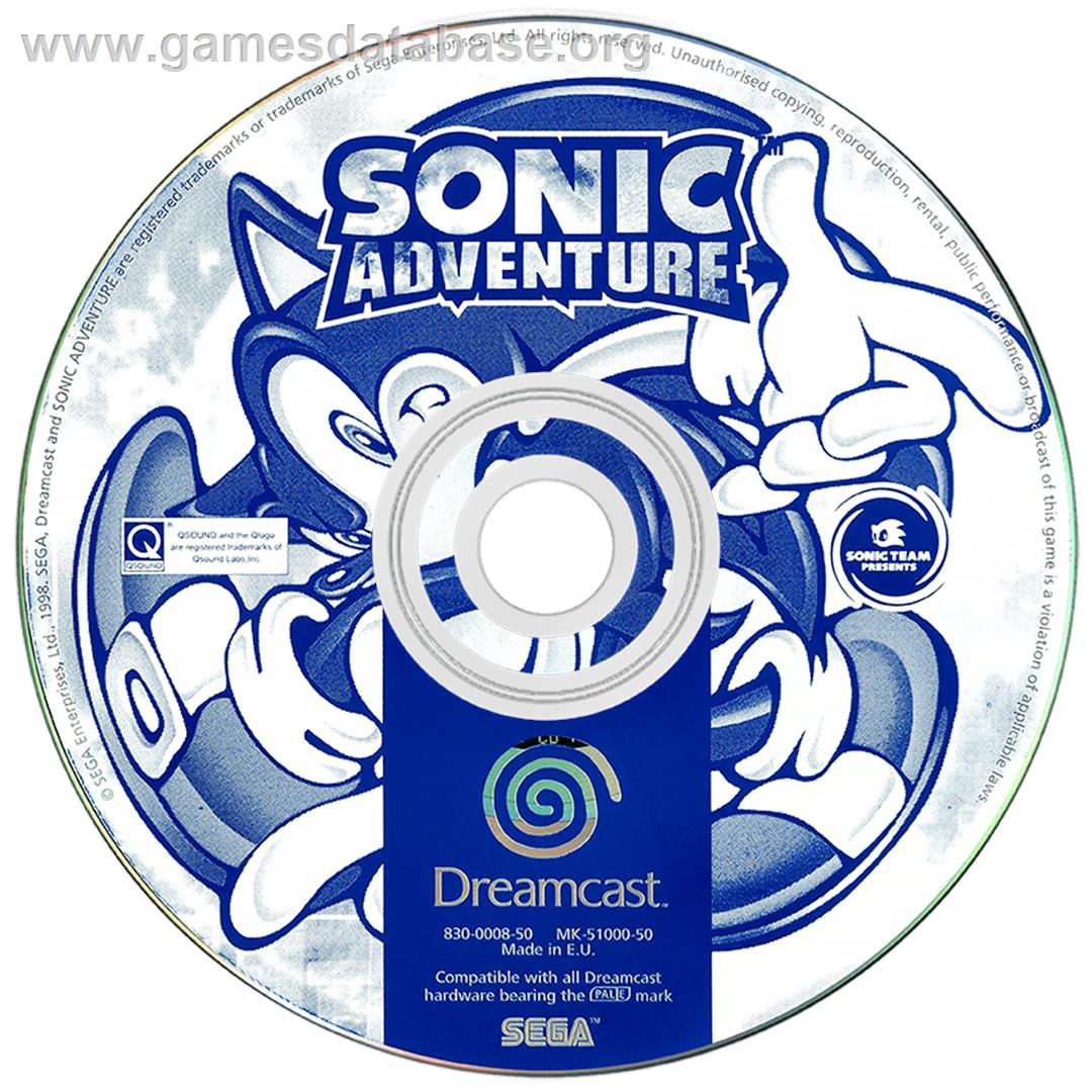Sonic Adventure - Sega Dreamcast - Artwork - Disc