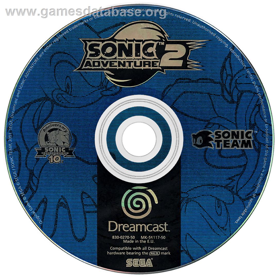 Sonic Adventure 2 - Sega Dreamcast - Artwork - Disc