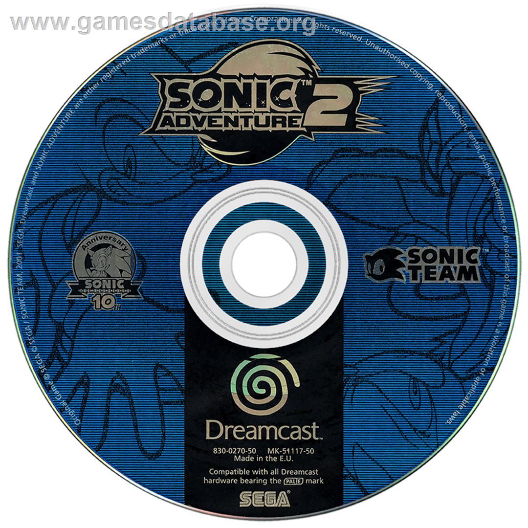 Sonic Adventure 2 - Sega Dreamcast - Artwork - Disc